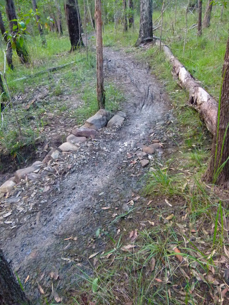 Stable trail in the foreground due to layered armouring